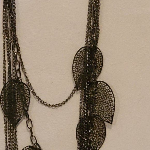 Leaves Necklace-Fall necklace-Special jewelry-Halloween Necklace-Long Necklace - Picture 4 of 5